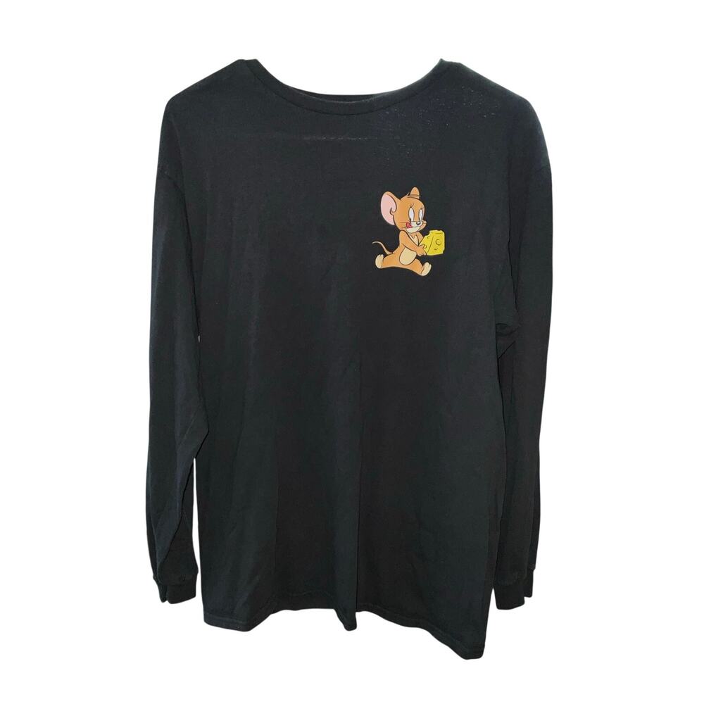 Tom And Jerry Black Long Sleeve T-Shirt Size M